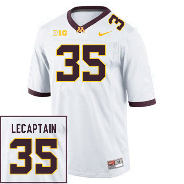 Men #35 Derik LeCaptain Minnesota Golden Gophers College Football Jerseys Sale-White